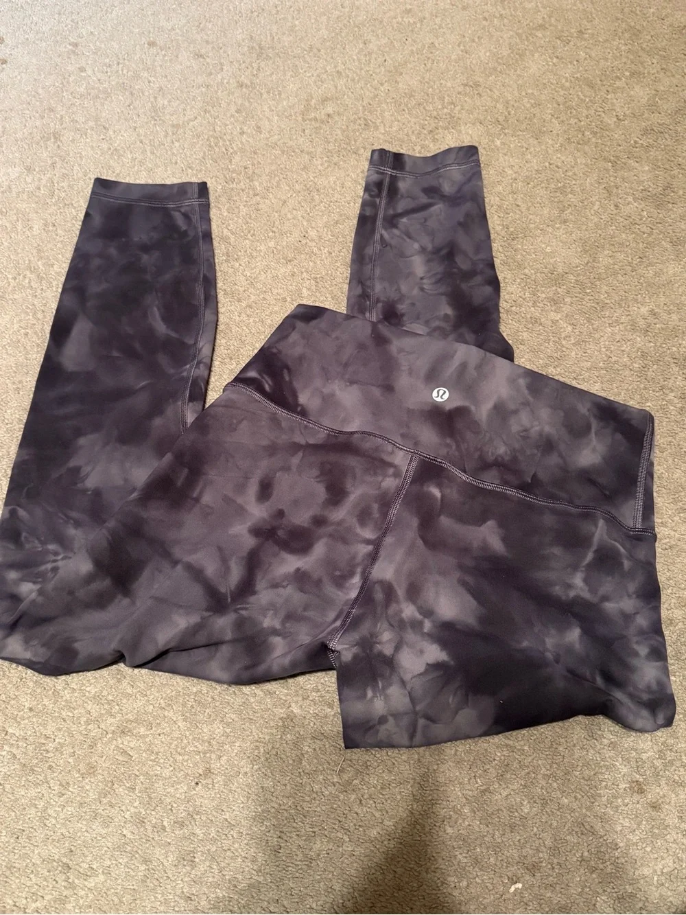 lululemon athletica Black Tie-Dye Leggings